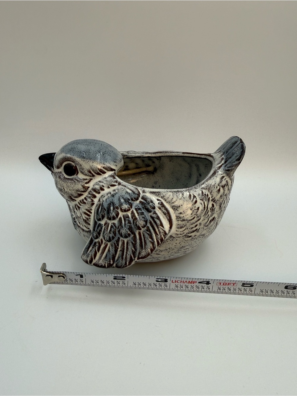 Vintage Baby Blue Bird Ceramic Planter Japan - Picture 8 of 12